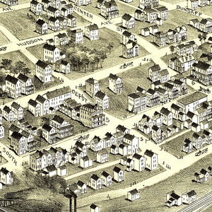 Vintage Map of Forest City, Pennsylvania 1889