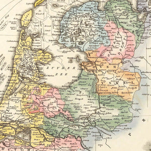 Vintage Map of Holland 1823