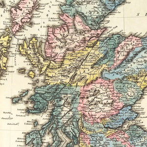 Vintage Map of Scotland 1823