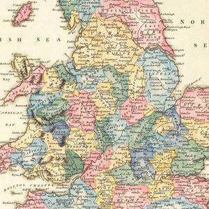 Vintage Map of England 1823