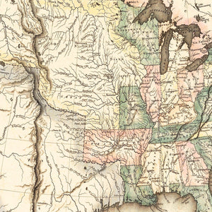 Vintage Map of United States 1823