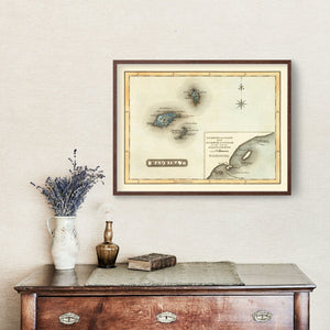 Vintage Map of Madeira Islands, 1823