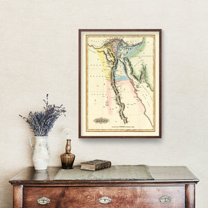 Vintage Map of Egypt 1823