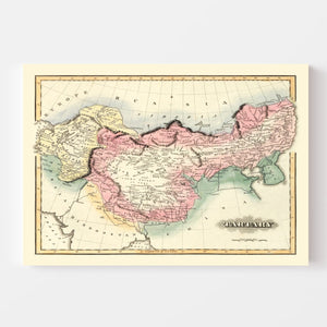 Vintage Map of China 1823