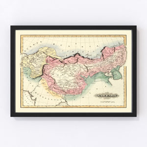 Vintage Map of China 1823
