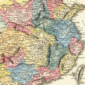 Vintage Map of China 1823