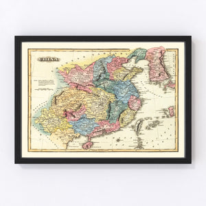 Vintage Map of China 1823
