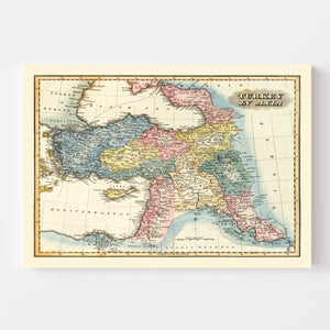 Vintage Map of Turkey 1823