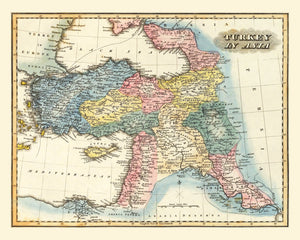 Vintage Map of Turkey 1823