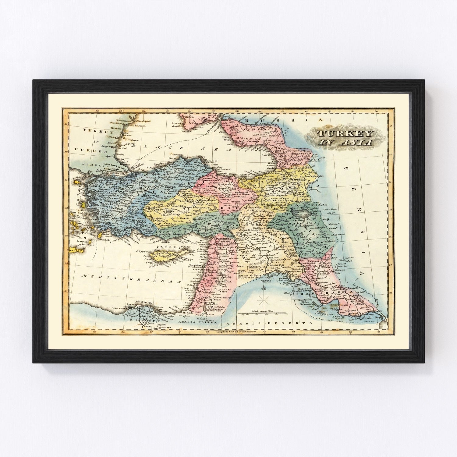 Vintage Map of Turkey 1823