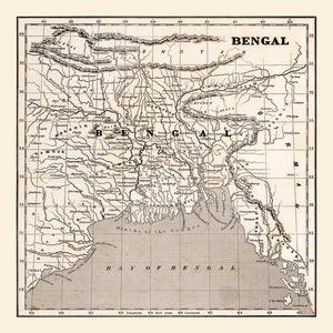 Vintage Map of Bengal, 1848