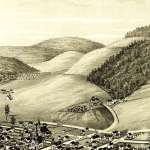Vintage Map of Great Bend, Pennsylvania 1887