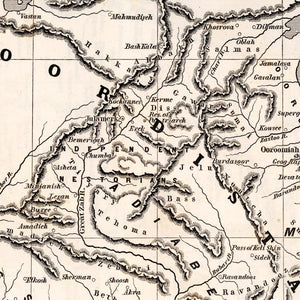 Vintage Map of Country of the Nestorians, 1848
