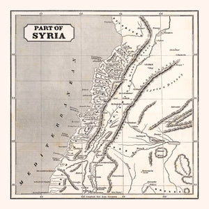 Vintage Map of Syria 1848
