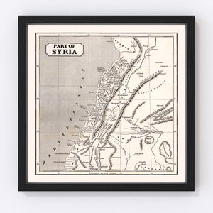 Vintage Map of Syria 1848