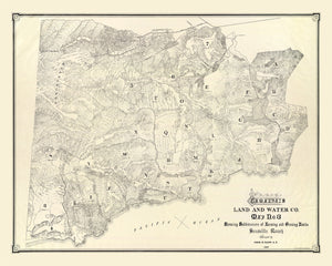 Vintage Map of Mount Tamalpais, 1892