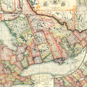 Vintage Map of Ontario, 1899