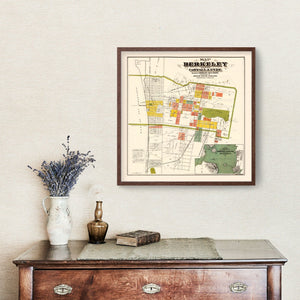 Vintage Map of Berkeley, California 1880
