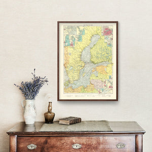 Vintage Map of Baltic Sea, 1922