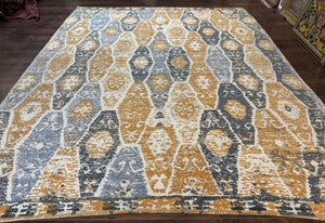 Handmade Contemporary Modern Indian Rug 8x10, Colorful