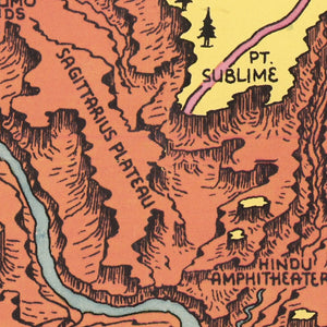 Vintage Map of Grand Canyon National Park 1940