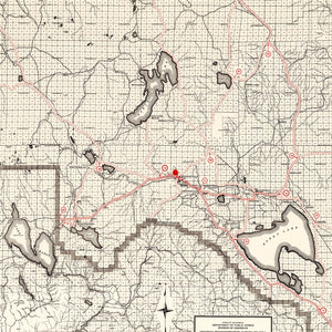 Vintage Map of Lassen County, California 1935