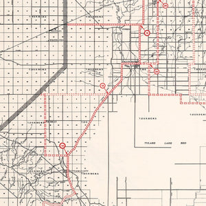 Vintage Map of Kings County, California 1935