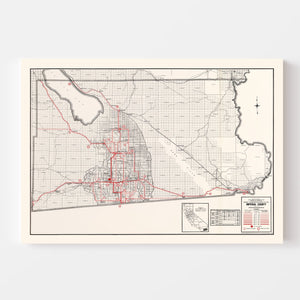 Vintage Map of Imperial County, California 1935