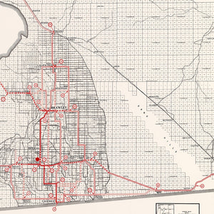 Vintage Map of Imperial County, California 1935
