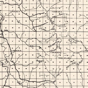 Vintage Map of Humboldt County, California 1935