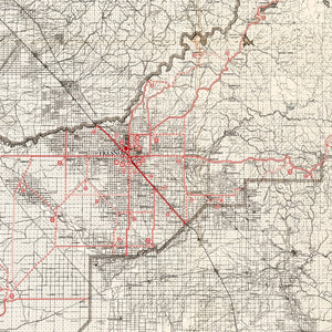 Vintage Map of Fresno County, California 1935