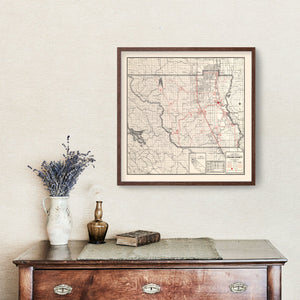 Vintage Map of Colusa County, California 1935