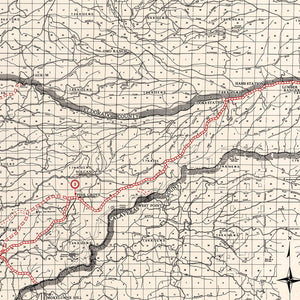 Vintage Map of Amador County, California 1935