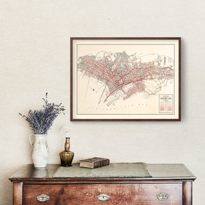 Vintage Map of Oakland, California 1935