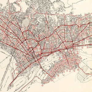 Vintage Map of Oakland, California 1935