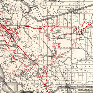 Vintage Map of Alameda County, California 1935