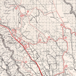Vintage Map of Napa County, California 1935