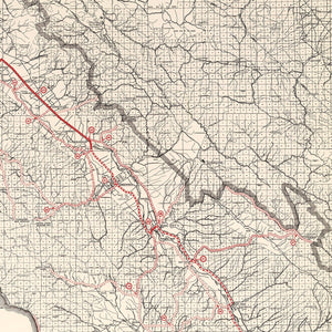 Vintage Map of Monterey County, California 1935