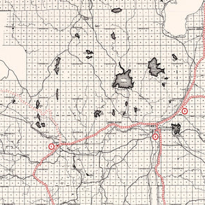 Vintage Map of Modoc County, California 1935