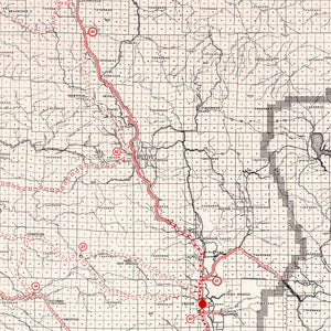 Vintage Map of Mendocino County, California 1935