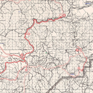 Vintage Map of Mariposa County, California 1935