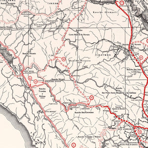 Vintage Map of Marin County, California 1935