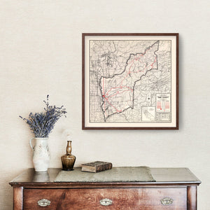 Vintage Map of Yuba County, California 1935