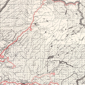 Vintage Map of Tuolumne County, California 1935