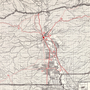 Vintage Map of Tehama County, California 1935
