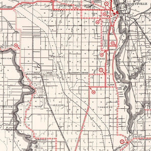 Vintage Map of Sutter County, California 1935