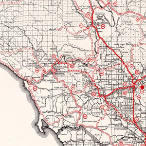 Vintage Map of Sonoma County, California 1935