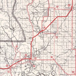 Vintage Map of Solano County, California 1935