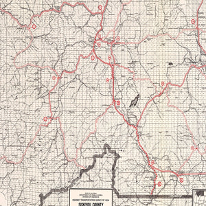 Vintage Map of Siskiyou County, California 1935
