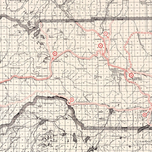 Vintage Map of Sierra County, California 1935